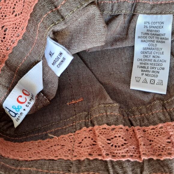 Denim & Co Womens 2 Piece Top and Capri Pants Matching Set Brown Size XL - Picture 16 of 16